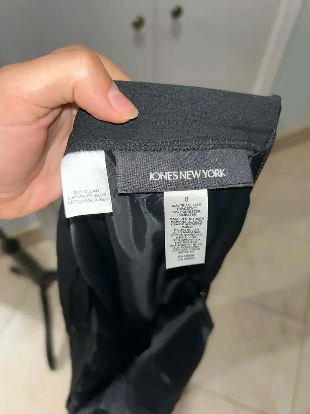 Jones New York Maxi Skirt Size 8 Black Long Solid Formal